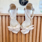 Sweet White Low Heel with Bow - FINAL SALE