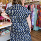 "A Bushel and a Peck" Curvy Navy Drop Waist Dress