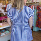 "Anchors Away" Plus-Size Stripe Tie-Front Dress