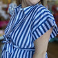 "Anchors Away" Plus-Size Stripe Tie-Front Dress