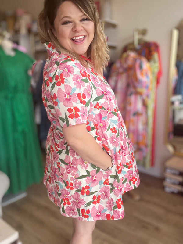 "Baby, You're a Firework" Watercolor Floral Dress