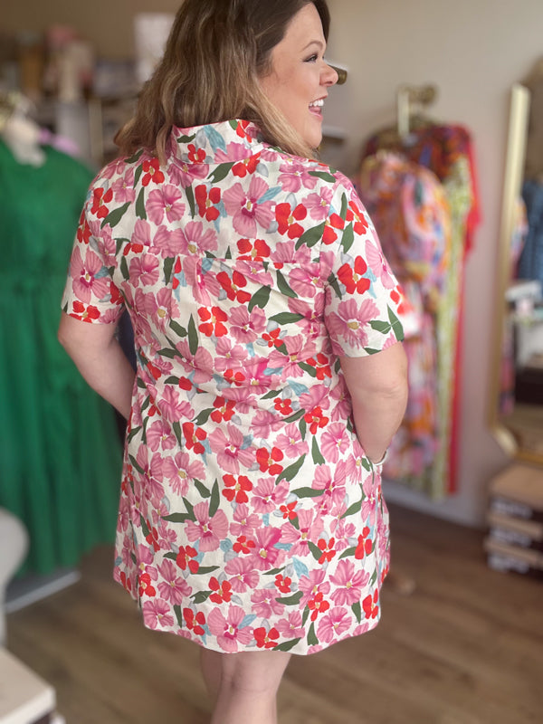 "Baby, You're a Firework" Watercolor Floral Dress