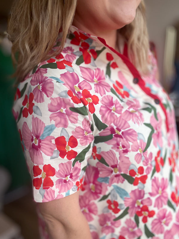 "Baby, You're a Firework" Watercolor Floral Dress