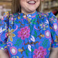 RESTOCKED! "Bahama Mama" Plus-Size Periwinkle Botanical Top