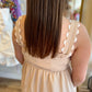 "Beige Babe" Natural Ric Rac Mini Dress