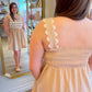 "Beige Babe" Natural Ric Rac Mini Dress