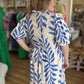 "Blue Moon & Jasmine" Curvy Blue Floral Midi Dress