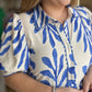 "Blue Moon & Jasmine" Curvy Blue Floral Midi Dress
