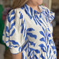 "Blue Moon & Jasmine" Curvy Blue Floral Midi Dress