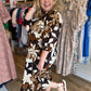 "Colors of Fall" 3/4 Sleeve Midi Dress - FINAL SALE