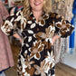 "Colors of Fall" 3/4 Sleeve Midi Dress - FINAL SALE