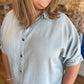"Dancing in September" Short Sleeve Chambray Dress