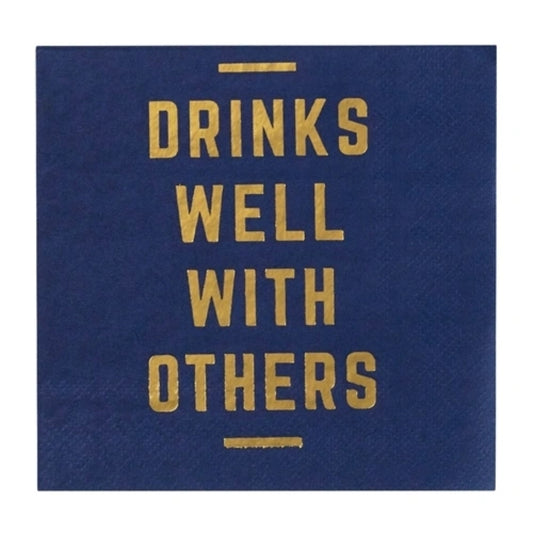 "Drinks Well With Others" Napkins - 20 ct.