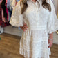 "Earth Angel" Solid White Eyelet Lace Dress | KARLIE