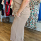 "Feels Like Fall" Plus-Size Camel Checkered Pants Set