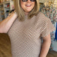 "Feels Like Fall" Plus-Size Camel Checkered Pants Set