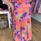 "Garden Party" Floral Smock Waist Tier Maxi Dress | KARLIE