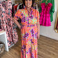 "Garden Party" Floral Smock Waist Tier Maxi Dress | KARLIE