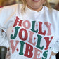 "Holly Jolly Vibes" Plus-Size Multicolor Christmas Sweatshirt - FINAL SALE