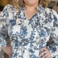 "No Winter Blues" Blue Floral Maxi Dress