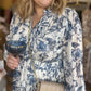 "No Winter Blues" Blue Floral Maxi Dress