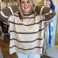 "I'll Have the Tiramisu" Mocha Stripe Sweater