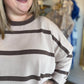 "I'll Have the Tiramisu" Mocha Stripe Sweater