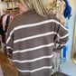 "I'll Have the Tiramisu" Mocha Stripe Sweater