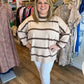 "I'll Have the Tiramisu" Mocha Stripe Sweater