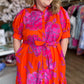 RESTOCKED! I've Got the Joy Plus-Size Orange & Pink Midi Dress
