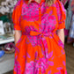 RESTOCKED! I've Got the Joy Plus-Size Orange & Pink Midi Dress