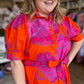 RESTOCKED! I've Got the Joy Plus-Size Orange & Pink Midi Dress