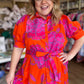 RESTOCKED! I've Got the Joy Plus-Size Orange & Pink Midi Dress