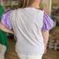 "Lavender Honey" Plus-Size Stripe Top
