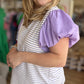 "Lavender Honey" Plus-Size Stripe Top