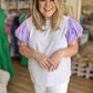 "Lavender Honey" Plus-Size Stripe Top