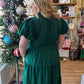 "Meet Me at Midnight" Curvy Jade Green Tiered Maxi Dress