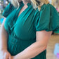 "Meet Me at Midnight" Curvy Jade Green Tiered Maxi Dress
