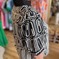"Mod Marsha" Curvy Black Geometric Top