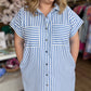 RESTOCKED! "Morning Glory" Curvy Blue Stripe Midi Dress
