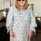 "Peace Be With You" Curvy Blue Floral Dress