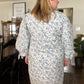 "Peace Be With You" Curvy Blue Floral Dress