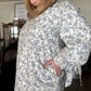 "Peace Be With You" Curvy Blue Floral Dress