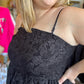 "Pour Me Some Eggnog" Plus-Size Black Jacquard Midi Dress