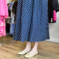 "Pretty, Pretty Woman" Curvy Navy Polka Dot Dress