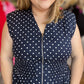 "Pretty, Pretty Woman" Curvy Navy Polka Dot Dress