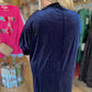 "Velvet Crush" Curvy Navy Velvet Midi Dress