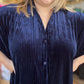 "Velvet Crush" Curvy Navy Velvet Midi Dress