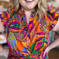 RESTOCKED! "Santorini Sunsets" Plus-Size Tropical Midi Dress