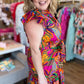 RESTOCKED! "Santorini Sunsets" Plus-Size Tropical Midi Dress